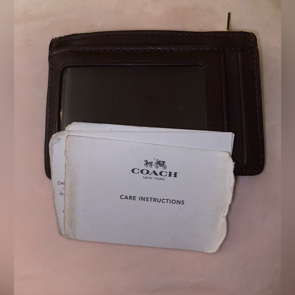Authentic Coach Mini Skinny ID case in signature canvas - Picture 3 of 4
